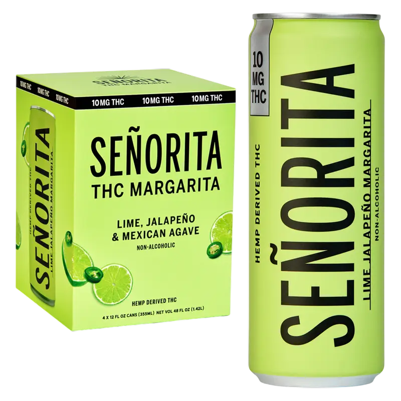 Senorita Agave Lime Jalapeno 10 MG 4 Pack 12 OZ Cans
