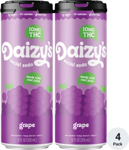 Daizys Grape 10 MG 4 Pack 12 OZ Cans