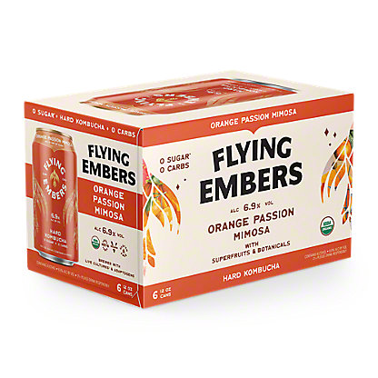 Flying Embers Orange Passion Mimosa Hard Kombucha 6-Pack