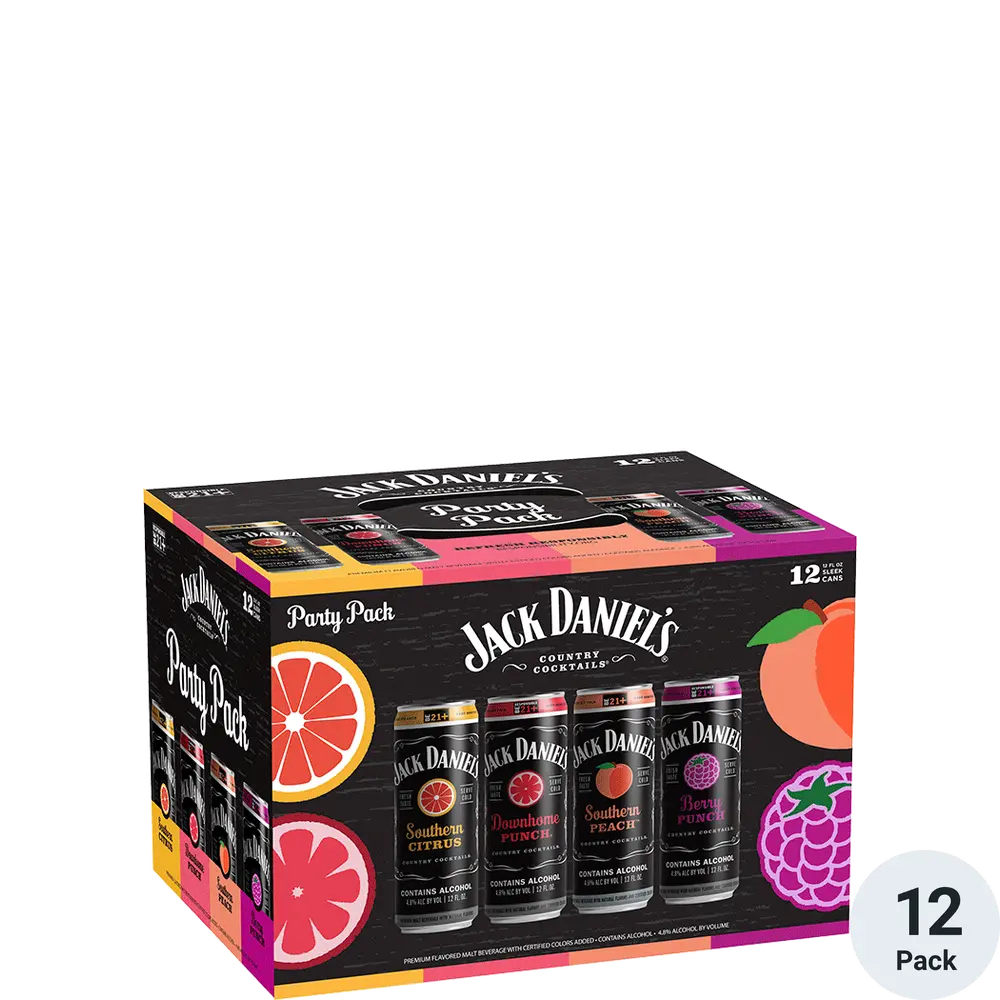 Jack Daniel’s Variety 12 Pack – Whiskey Cans & Cocktails Sampler