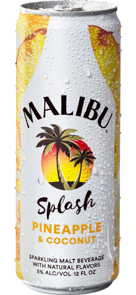 Malibu Splash Pineapple & Coconut 24oz Can: Your Ready-to-Drink Tropical Escape