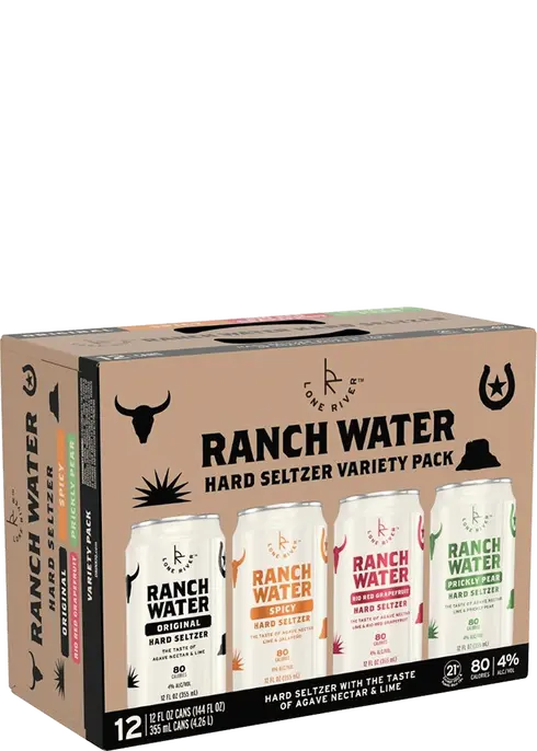 Ranch Water Variety Hard Seltzer 12 Oz 12 Pack Cans