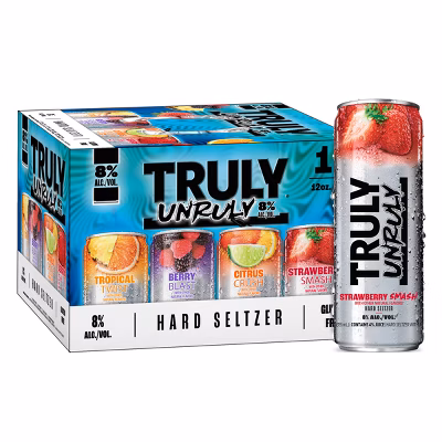 Truly Unruly Hard Seltzer Variety Pack - 12 Cans of Bold & Unruly Flavors