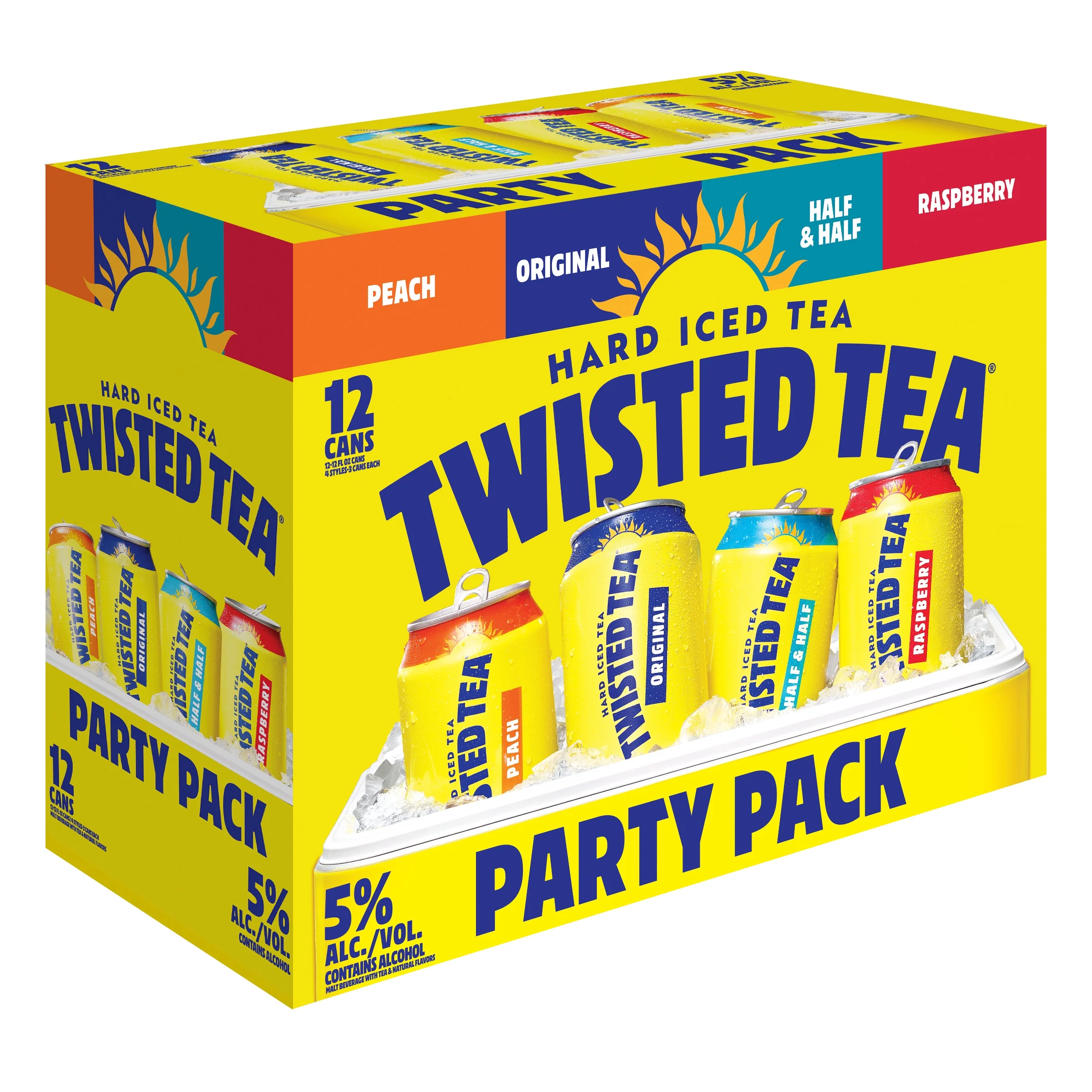 Twisted Tea Variety Party Pack: 12-Pack of Original, Half & Half