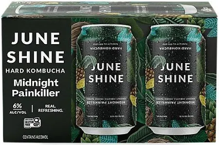 Juneshine Midnight Painkiller Hard Kombucha 12oz 6 Pack | Tropical Hard Kombucha